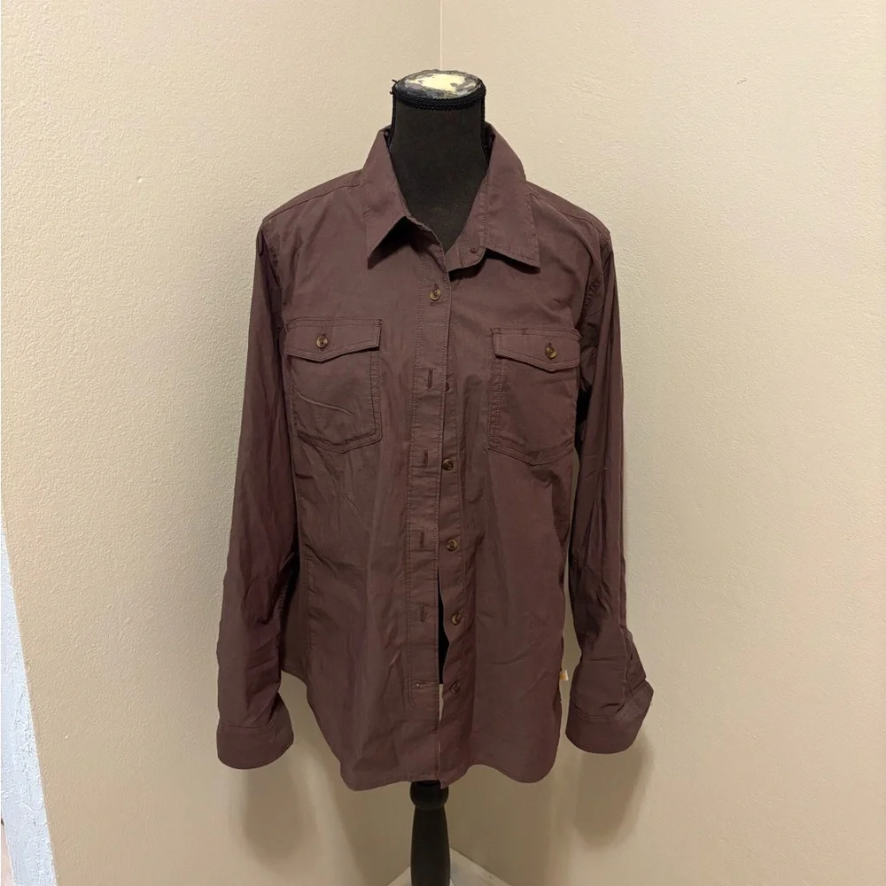 Carhartt Women's Rugged Flex Bozeman Long-Sleeve Work Shirt Size Large